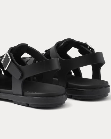 Prada Fisherman Rubber Black Sandals - 3