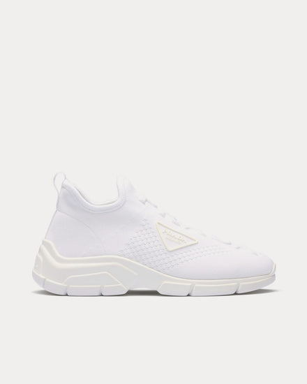 Prada Knit Sock White Slip On Sneakers - 1