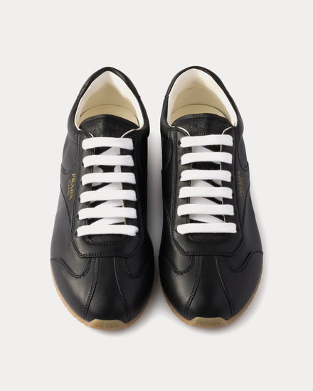 Prada Nappa Leather Black Low Top Sneakers - 2