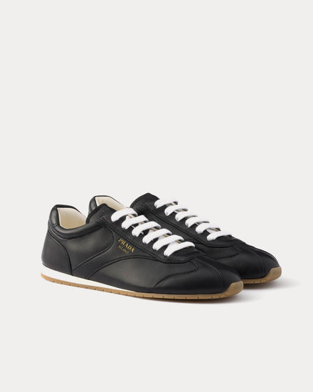 Prada Nappa Leather Black Low Top Sneakers - 3