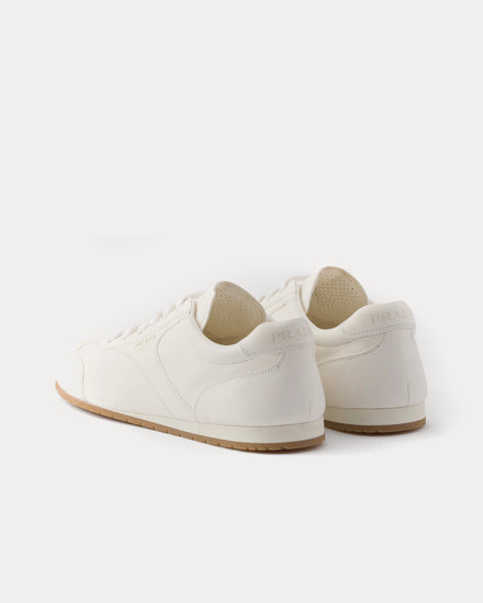 Prada Nappa Leather Ivory Low Top Sneakers - 4