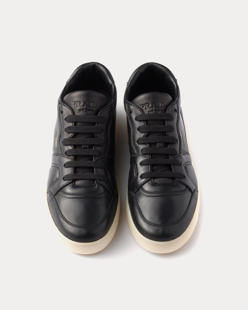 Prada Nappa Leather Black Low Top Sneakers - 2