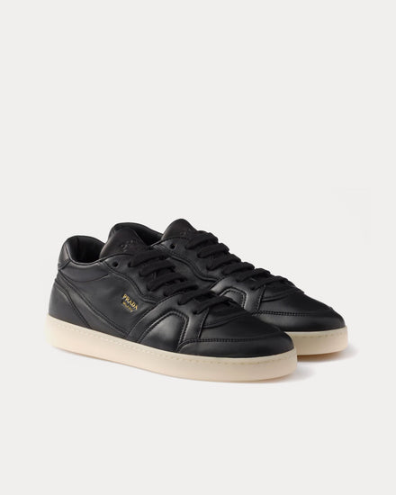 Prada Nappa Leather Black Low Top Sneakers - 3
