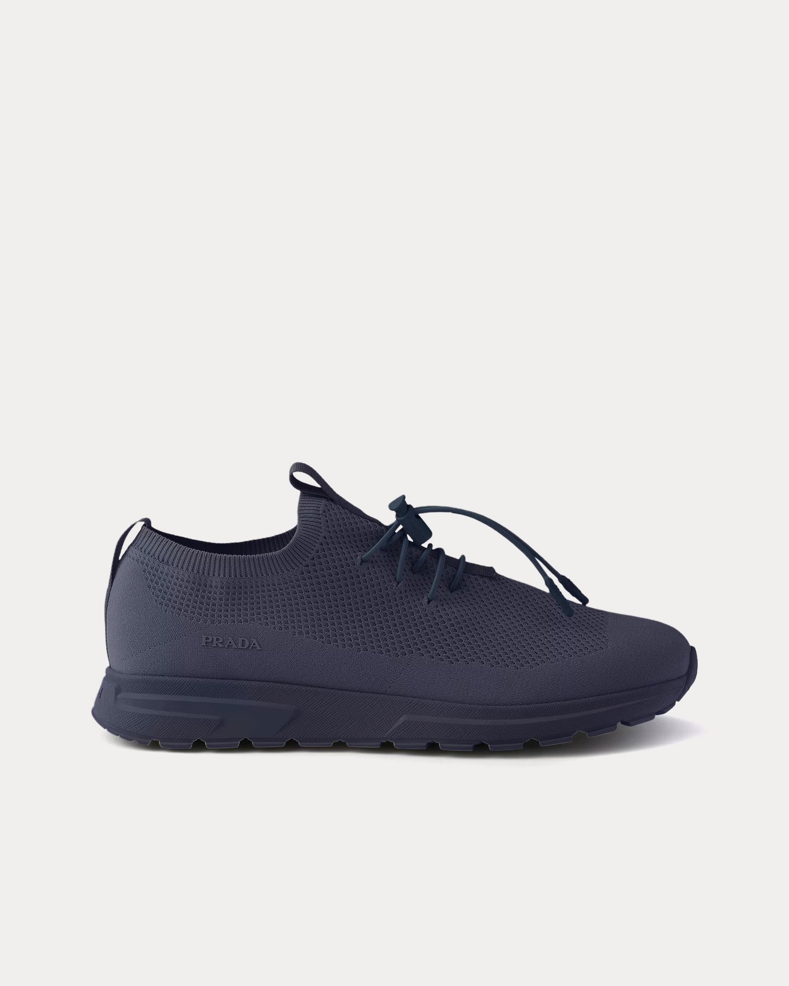 PRADA ネイビー スニーカー　【35】 Prada Men's Prax Stretch Knit Navy Low Top Sneakers