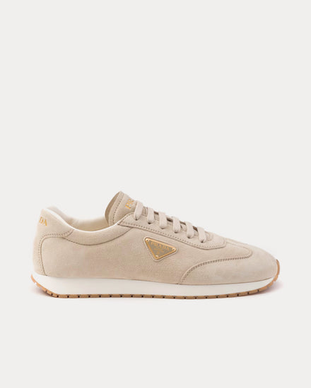 Prada Rank Suede Pumice Stone Low Top Sneakers - 1
