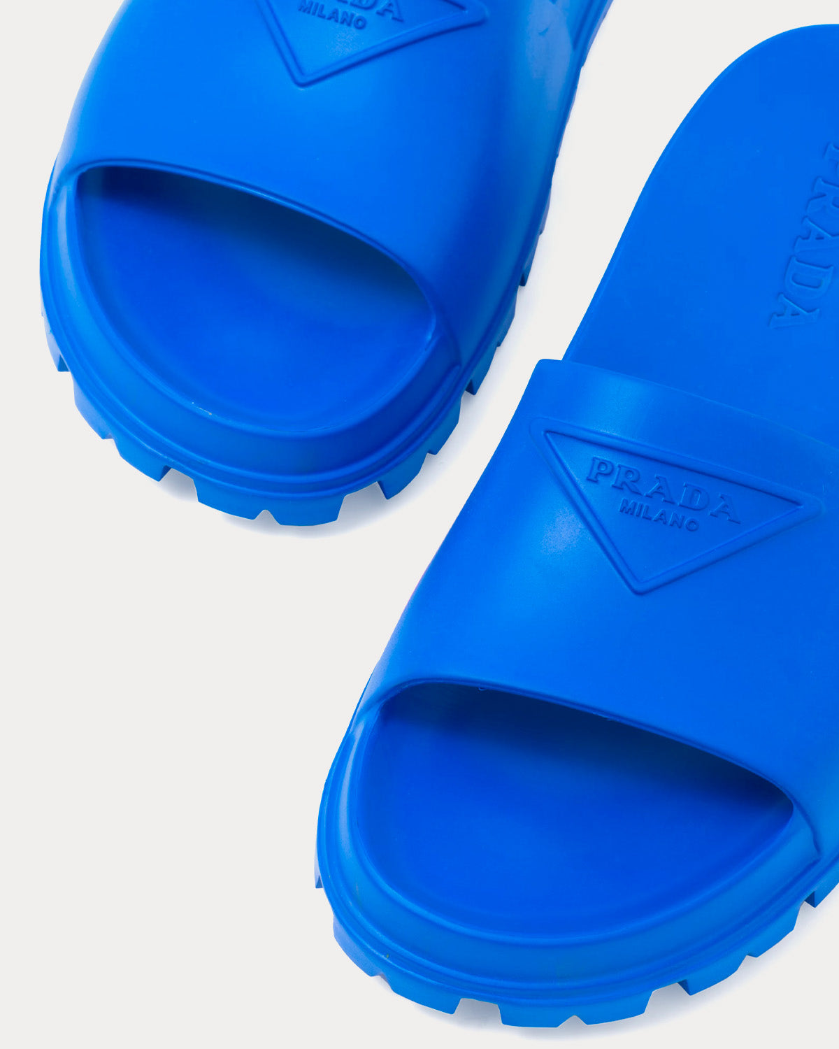 Prada - Rubber Sapphire Blue Slides