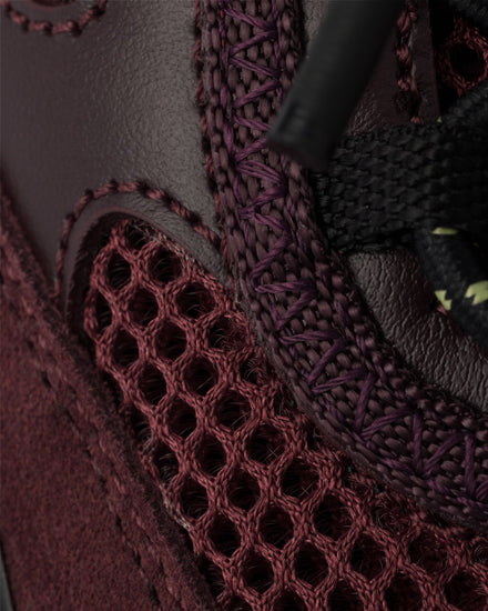 Prada Speedrock Mesh Burgundy Low Top Sneakers - 5