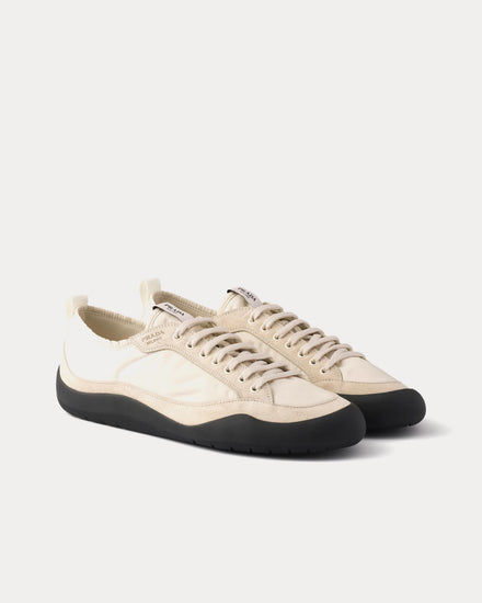 Prada Speedrock Re-Nylon & Suede Ivory Low Top Sneakers - 3