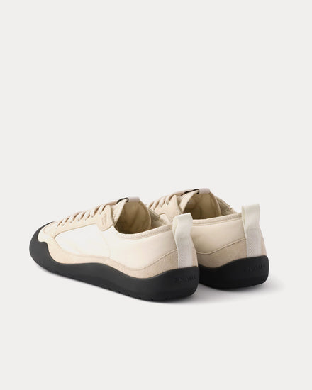 Prada Speedrock Re-Nylon & Suede Ivory Low Top Sneakers - 4