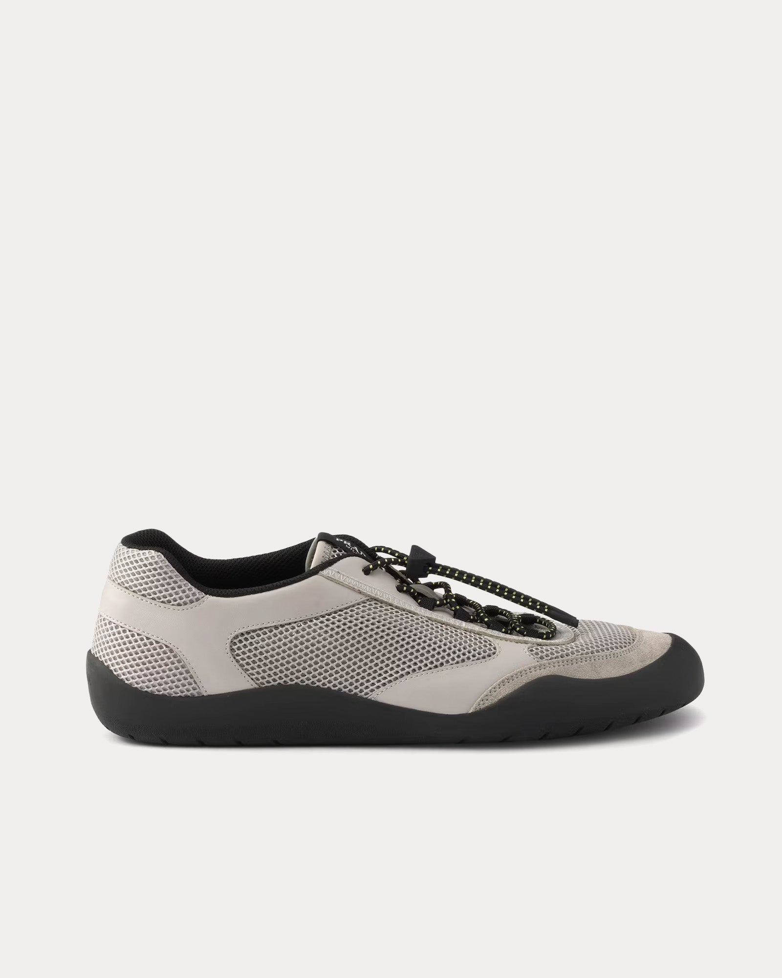 靴 PRADA SPORT Leather Mesh Sneakers Prada Men's Speedrock Leather & Mesh Grey Low Top Sneakers