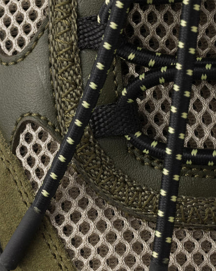 Prada Speedrock Leather & Mesh Military Green Low Top Sneakers - 5