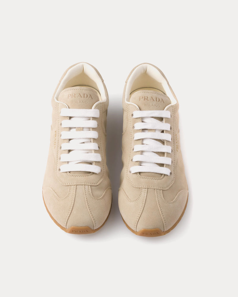 Prada Suede Pumice Stone Low Top Sneakers - 2
