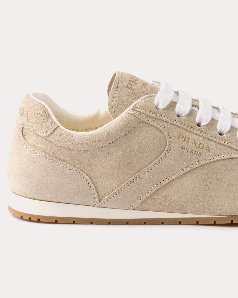 Prada Suede Pumice Stone Low Top Sneakers - 5