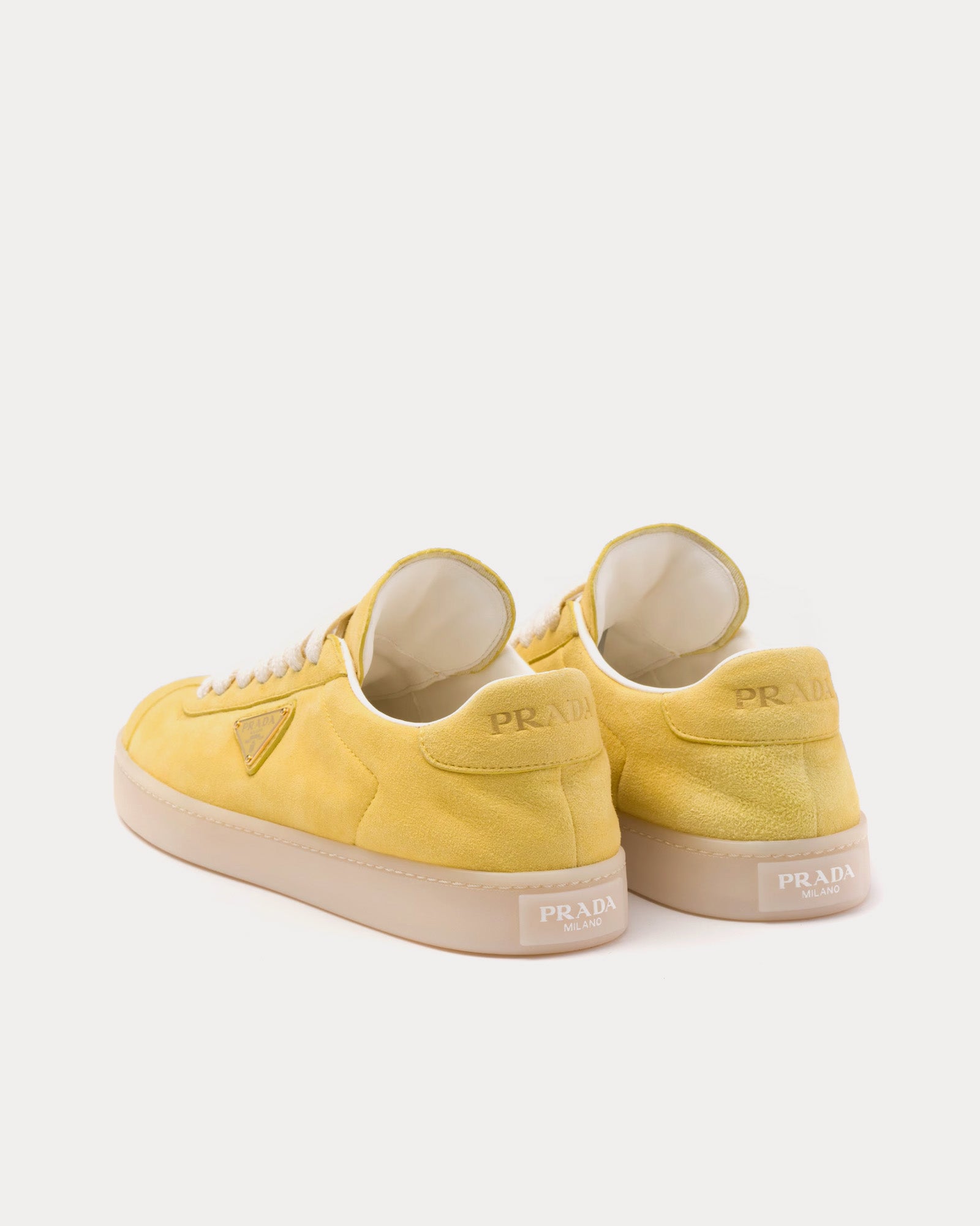 Prada - Lane Suede Sunny Yellow Low Top Sneakers
