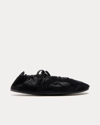 Proenza Schouler Soft Track in Nylon Calfsuede Black Low Top Sneakers