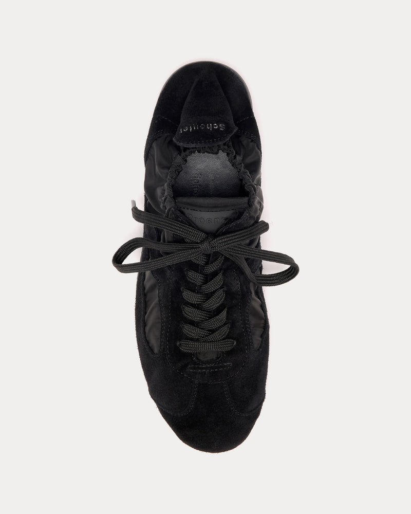 Proenza Schouler Soft Track in Nylon Calfsuede Black Low Top Sneakers - 2
