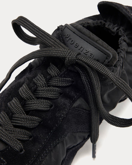 Proenza Schouler Soft Track in Nylon Calfsuede Black Low Top Sneakers - 3