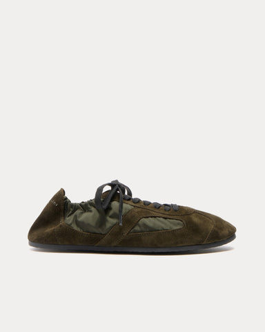 Proenza Schouler Soft Track in Nylon Calfsuede Caper Low Top Sneakers