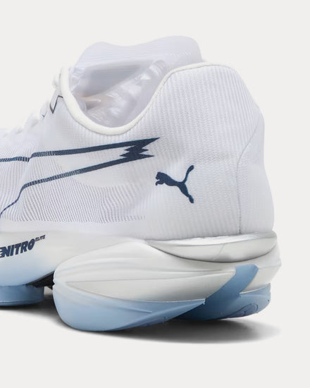 Puma Fast-R-Nitro Elite 3 Puma White / Chambray Blue Running Shoes - 6
