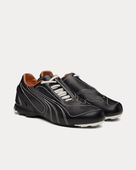 Puma V-S1 Leather Black Low Top Sneakers - 2