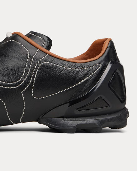 Puma V-S1 Leather Black Low Top Sneakers - 4