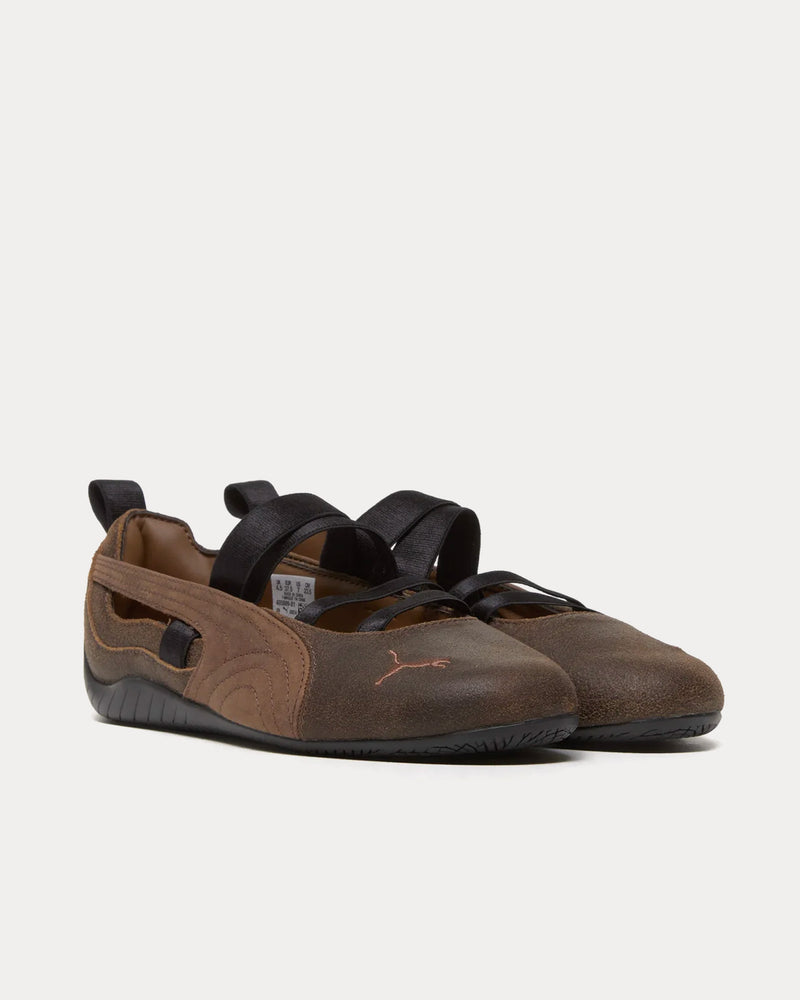 Puma x Voo Speedcat Ballet Leather Dark Chocolate / Haute Coffee Slip On Sneakers - 3