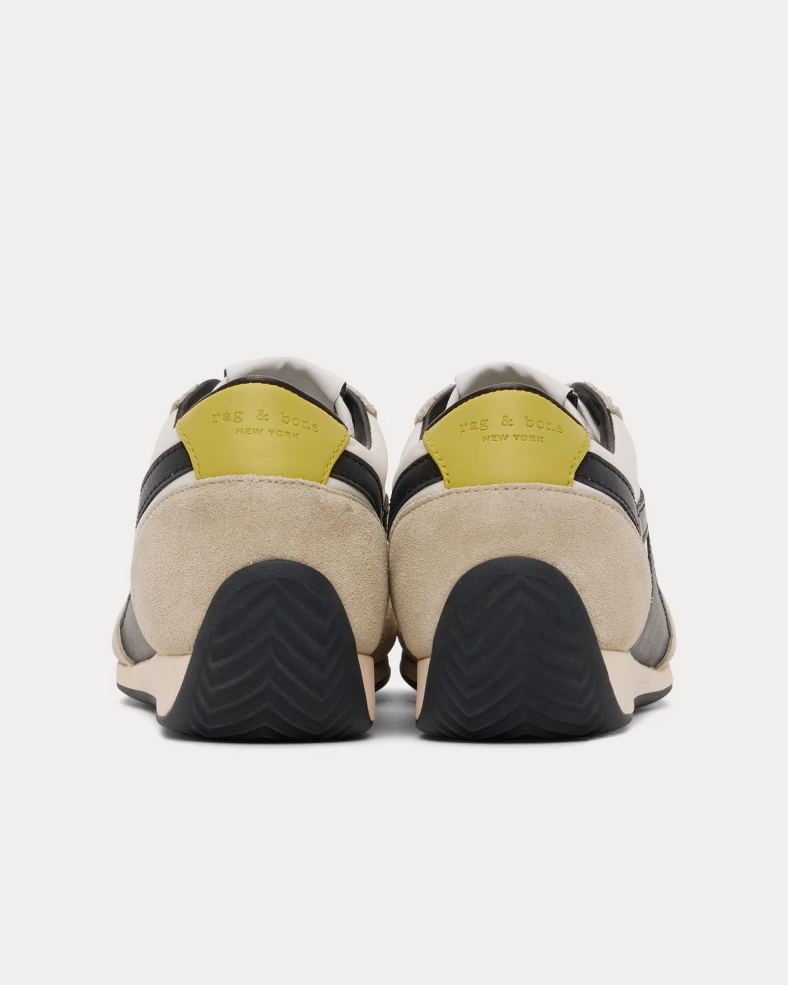 Rag & Bone - Retro Runner Slim Nylon White / Black / Yellow Low Top Sneakers