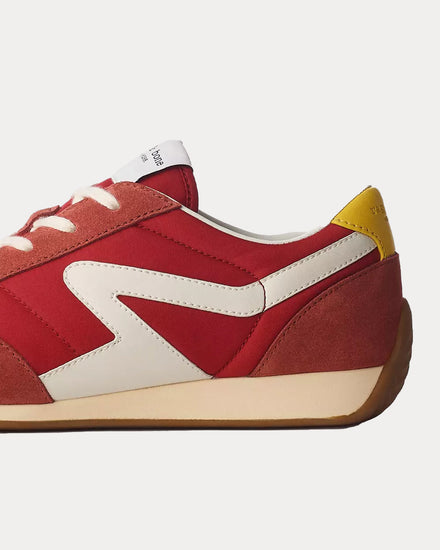 Rag & Bone Retro Runner Slim Suede Larva Red Low Top Sneakers - 4