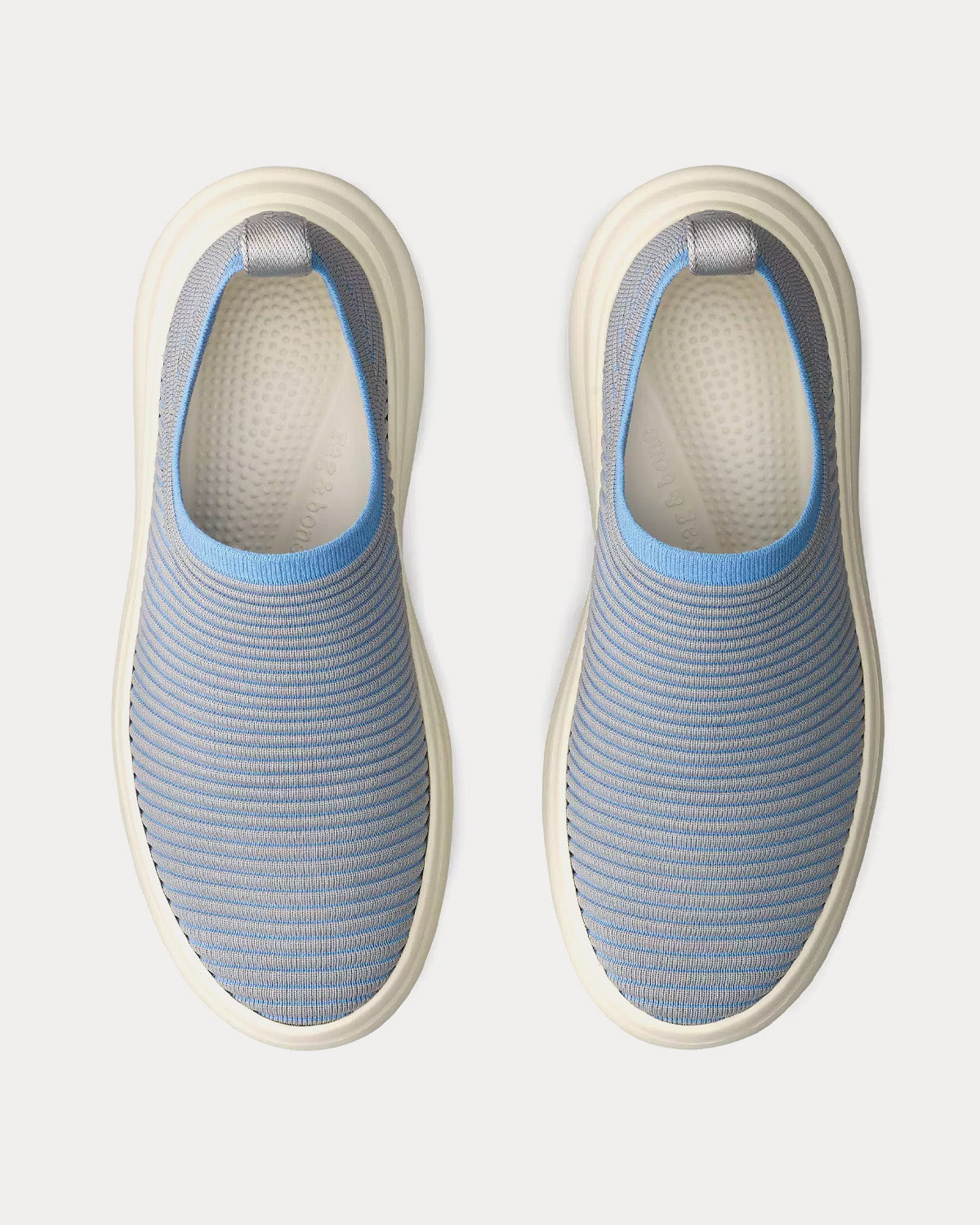 Rag & Bone - Brixley Knit Grey / Blue Slip On Sneakers