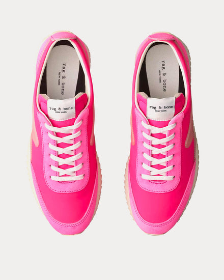 Rag & Bone Retro Runner Recycled Materials Neon Pink Low Top Sneakers - 2