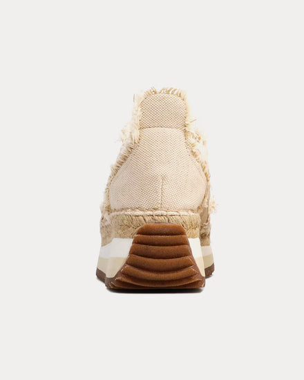 Rag & Bone Retro Runner Espadrille Cotton & Linen Light Natural Low Top Sneakers - 3