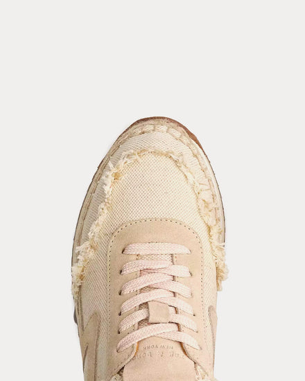 Rag & Bone Retro Runner Espadrille Cotton & Linen Light Natural Low Top Sneakers - 5