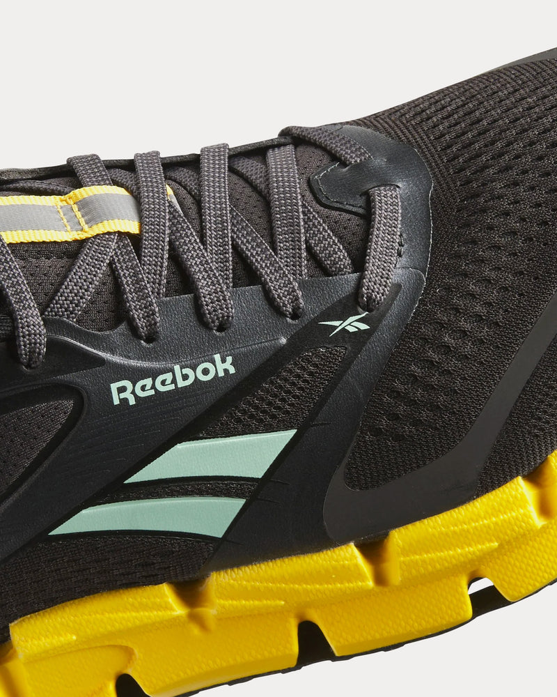 Reebok FloatZig 2 Washed Black / Glitch Aqua / Golden Haze Running Shoes - 5