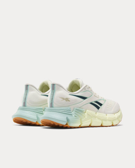 Reebok FloatZig 2 Chalk / Yellow Haze / Glitch Aqua Running Shoes - 4