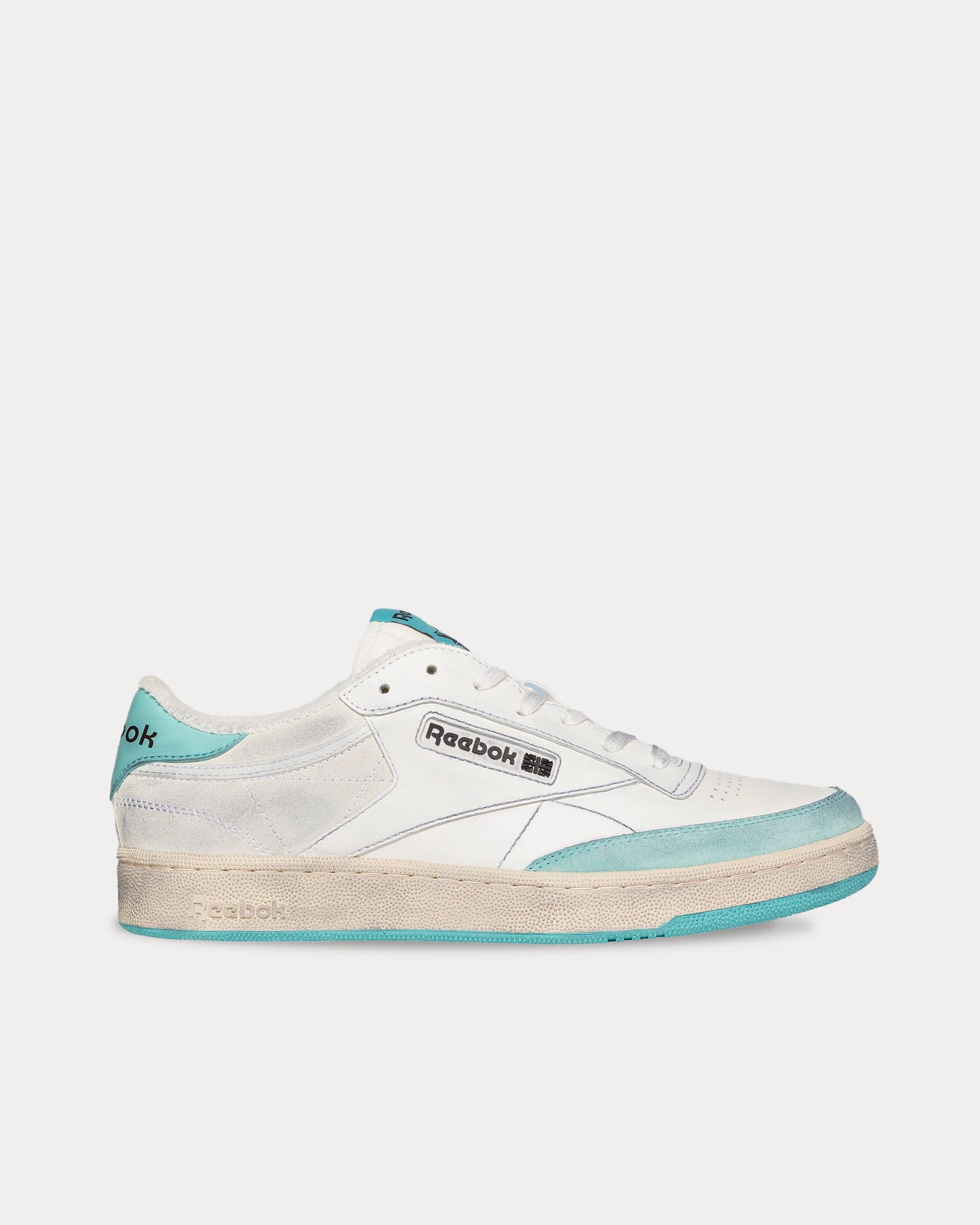Blue Low Reebok Reebok LTD Unisex Club C Vintage Leather White / Light Blue Low Top ...