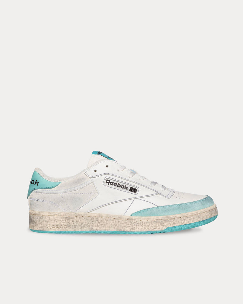 Reebok LTD Club C Vintage Leather White / Light Blue Low Top Sneakers - 1