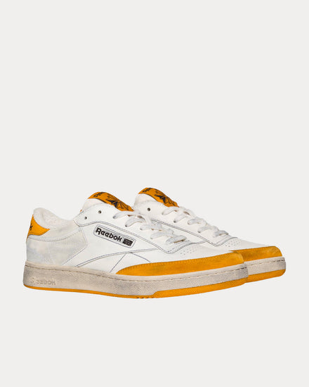 Reebok LTD Club C Vintage Leather White / Mango Low Top Sneakers - 2