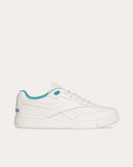Reebok LTD BB4000 II Faux-Leather White / Delphine Blue Low Top Sneakers - 1