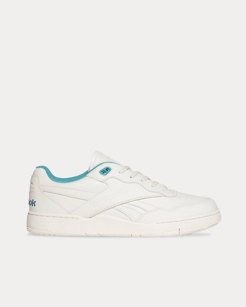 Reebok LTD BB4000 II Faux-Leather White / Delphine Blue Low Top Sneakers - 1