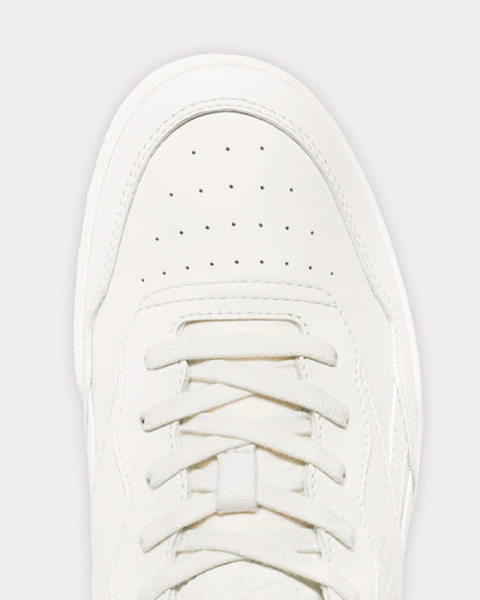 Reebok LTD BB4000 II Faux-Leather White / Delphine Blue Low Top Sneakers - 4