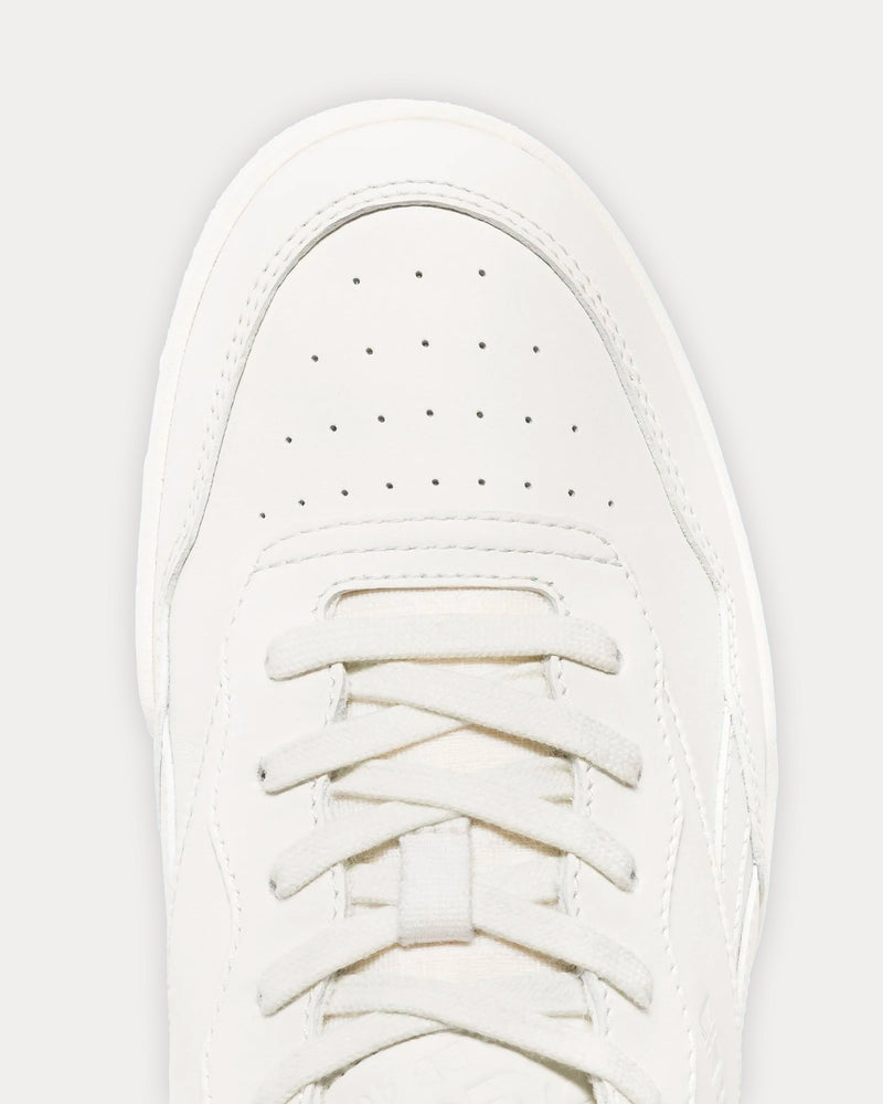 Reebok LTD BB4000 II Faux-Leather White / Delphine Blue Low Top Sneakers - 4