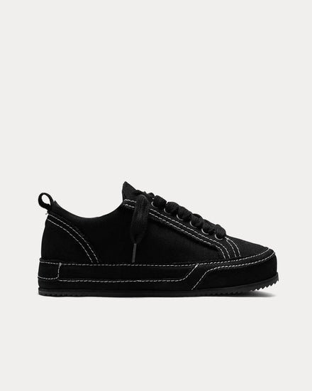 Represent Canvas Alpha Wrap Black Low Top Sneakers - 1