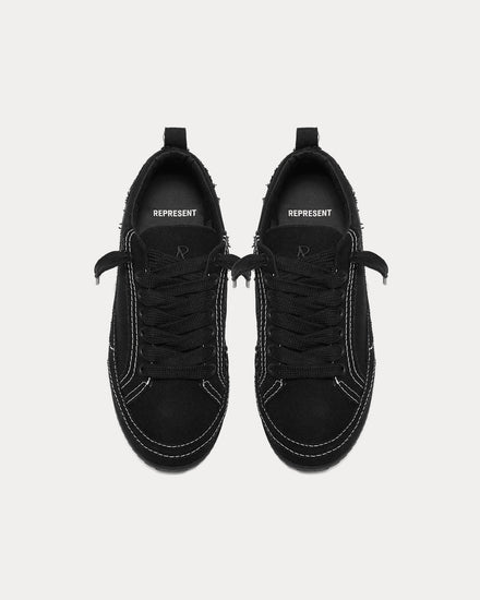 Represent Canvas Alpha Wrap Black Low Top Sneakers - 2