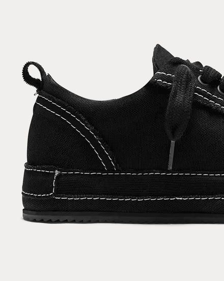 Represent Canvas Alpha Wrap Black Low Top Sneakers - 5