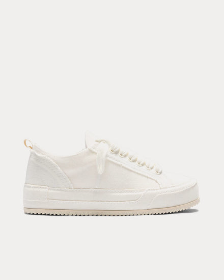 Represent Canvas Alpha Wrap Vintage White Low Top Sneakers - 1
