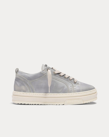 Represent HTN Low Distressed Light Grey Low Top Sneakers