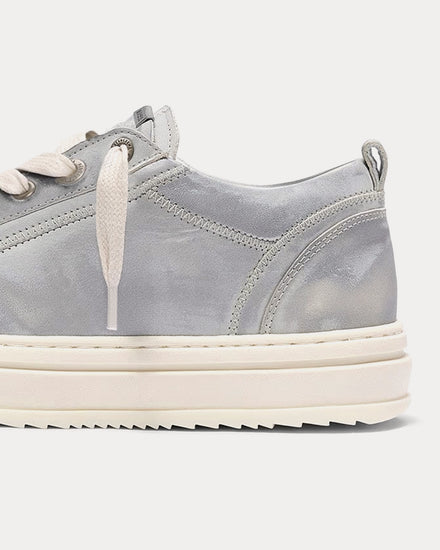Represent HTN Low Distressed Light Grey Low Top Sneakers - 5