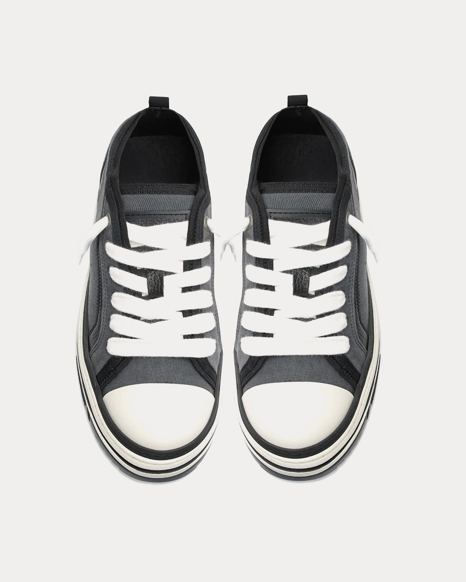 Represent Black Cotton Low Top Sneakers