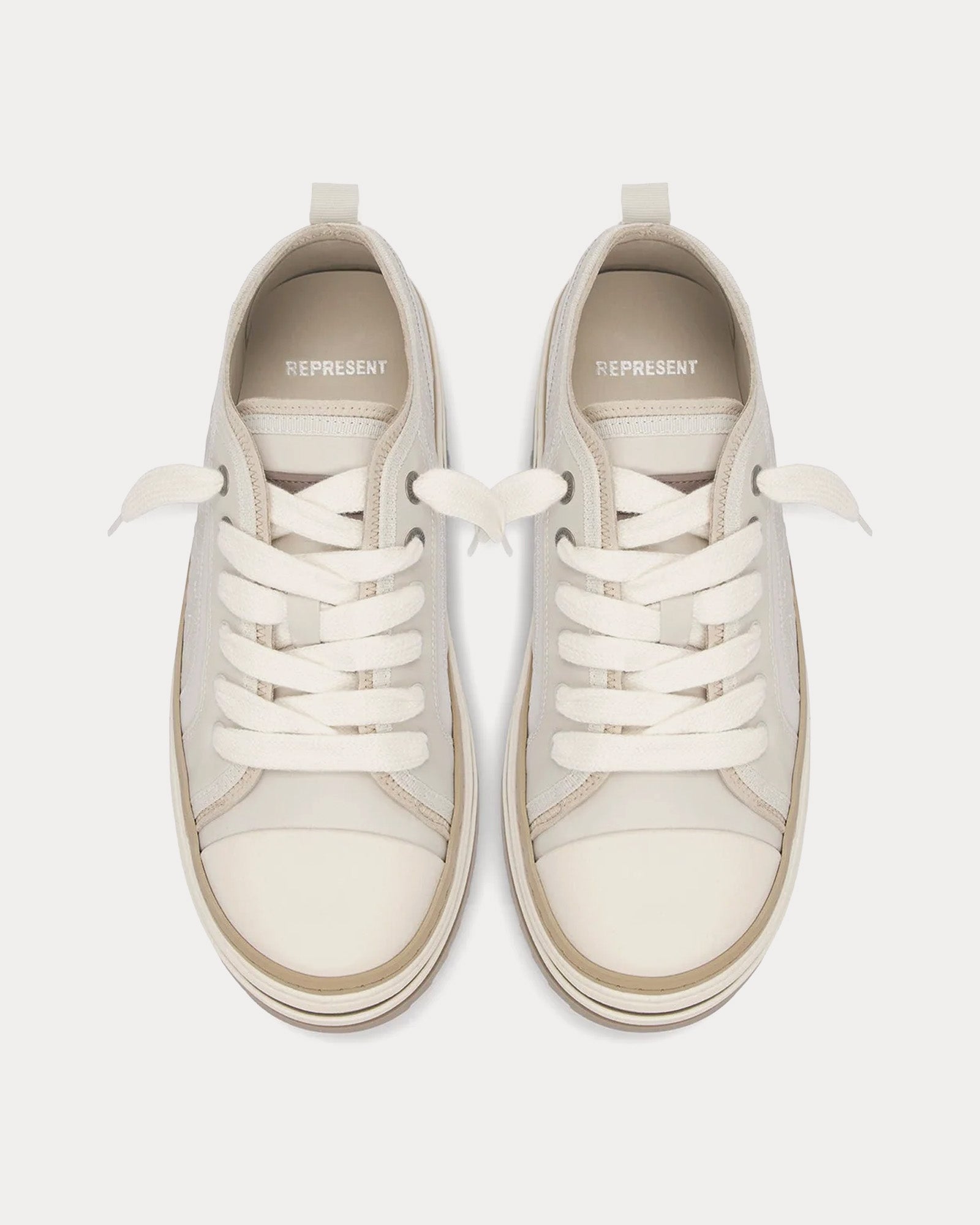 Represent Men's HTN X Low Vintage White Low Top Sneakers & Trainers