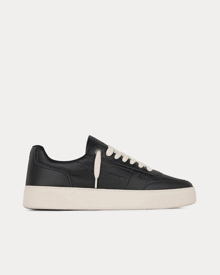 Represent Initial Leather Black Low Top Sneakers - 1